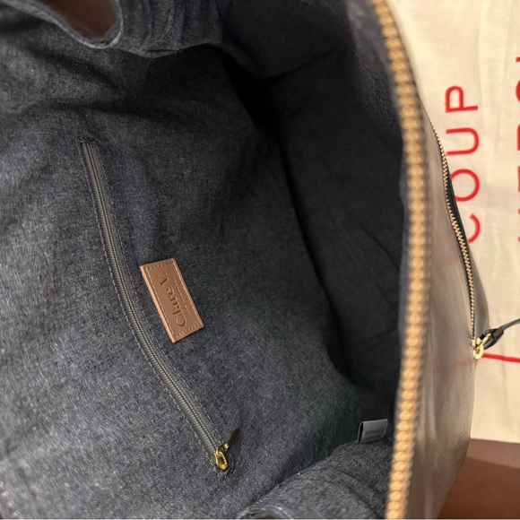 Clare V Remi Backpack Black Leather with Gold Hardware - Picture 3 of 7